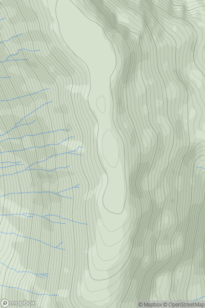 Thumbnail image for Aonach Mor [Fort William to Loch Treig & Loch Leven] showing contour plot for surrounding peak